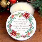 THE LORD BLESS YOU - NUMBERS 6:24-26 (HOLLY BERRY) - BIBLICAL OIL CANDLE TIN