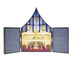 OUR LADY OF THE ANGELS CHAPEL TRIPTYCH - 13 3/4" X 10"