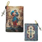 OUR LADY UNDOER OF KNOTS - TAPESTRY ROSARY POUCH