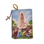 OUR LADY OF FATIMA TAPESTRY - ROSARY POUCH