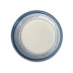 HANDPAINTED TEA LIGHT/VOTIVE CANDLE PLATE (BY MONASTERY OF BETHLEHEM) - DUSTY BLUE