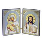 CHRIST AND VIRGIN OF VLADIMIR UKRAINIAN ICON DIPTYCH