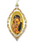 VIRGIN OF THE DON - WHITE OVAL ORNAMENT