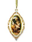 NATIVITY - WHITE OVAL ORNAMENT