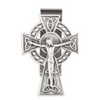 CELTIC CRUCIFIX PEWTER VISOR CLIP