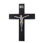 BLACK CRUCIFIX WITH 2-TONE CORPUS - 10"