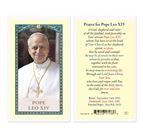 LAMINATED HOLY CARD - PRAYER FOR POPE LEO XIV IN WHITE