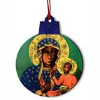 OUR LADY OF CZESTOCHOWA WOOD ORNAMENT