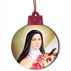 ST THERESE THE LITTLE FLOWER WOOD ORNAMENT
