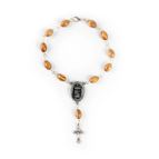 SHROUD OF TURIN OLIVE WOOD AUTO ROSARY