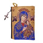 OUR LADY OF PERPETUAL HELP TAPESTRY - ROSARY POUCH