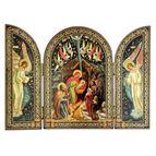 NATIVITY WITH ARCHANGELS ICON TRIPTYCH - 6¼”