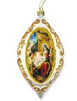 NATIVITY - WHITE OVAL ORNAMENT